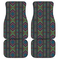 Pixel Ethnic Pattern Print Front and Back Car Floor Mats