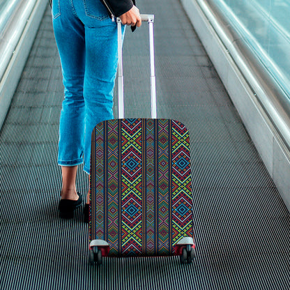 Pixel Ethnic Pattern Print Luggage Cover
