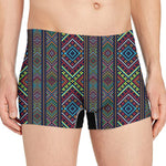 Pixel Ethnic Pattern Print Men's Boxer Briefs