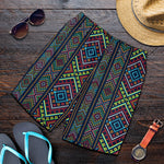 Pixel Ethnic Pattern Print Men's Shorts
