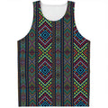 Pixel Ethnic Pattern Print Men's Tank Top