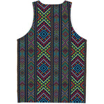 Pixel Ethnic Pattern Print Men's Tank Top