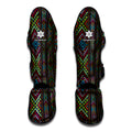 Pixel Ethnic Pattern Print Muay Thai Shin Guards