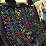 Pixel Ethnic Pattern Print Pet Car Back Seat Cover
