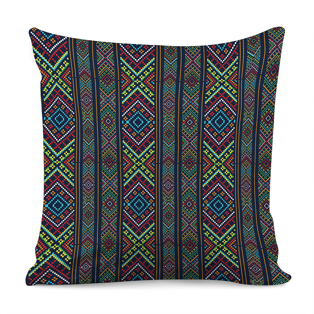 Pixel Ethnic Pattern Print Pillow Cover