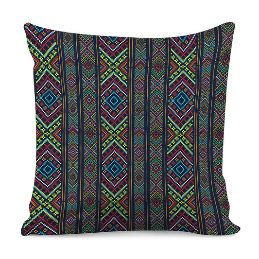 Pixel Ethnic Pattern Print Pillow Cover