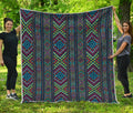 Pixel Ethnic Pattern Print Quilt