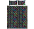 Pixel Ethnic Pattern Print Quilt Bed Set