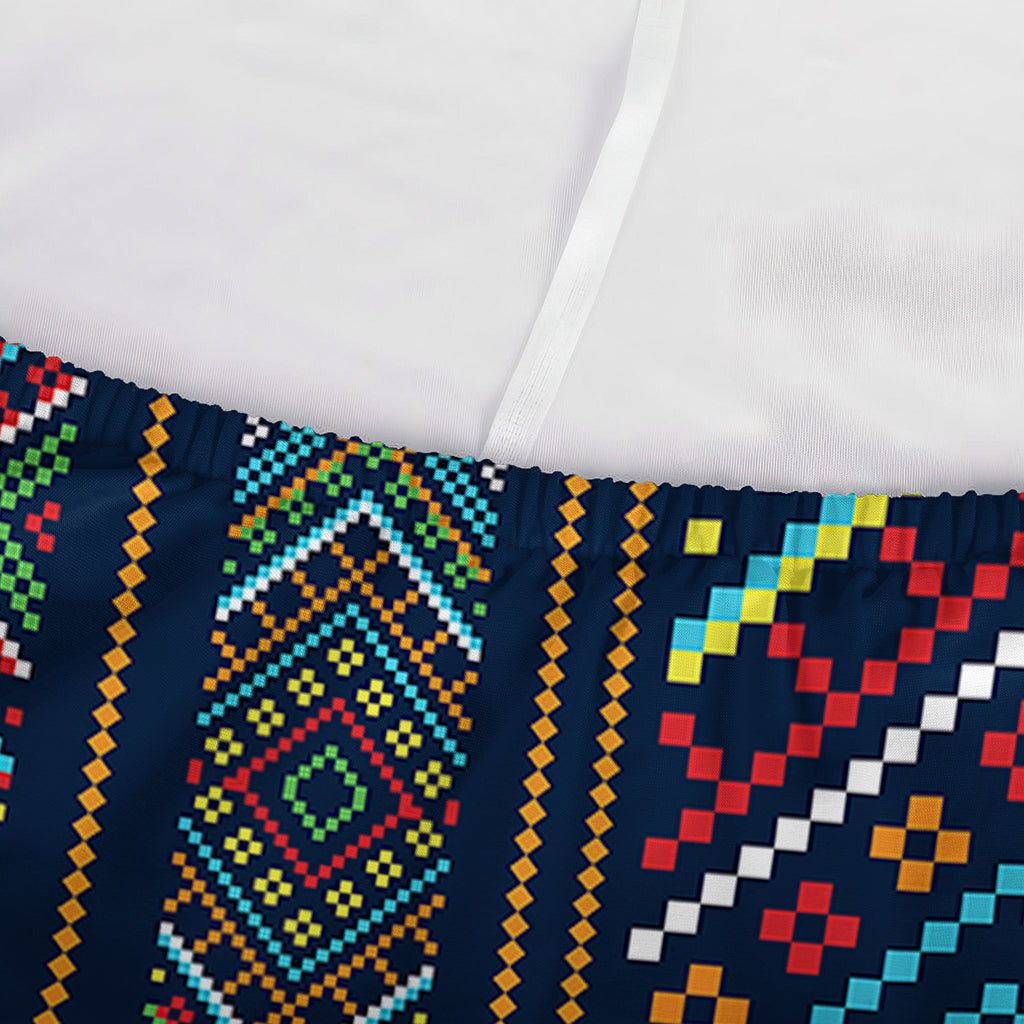 Pixel Ethnic Pattern Print Sofa Cover