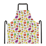 Pixel Fruits Pattern Print Apron