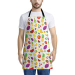 Pixel Fruits Pattern Print Apron