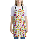 Pixel Fruits Pattern Print Apron
