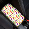 Pixel Fruits Pattern Print Car Center Console Cover