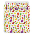 Pixel Fruits Pattern Print Duvet Cover Bedding Set