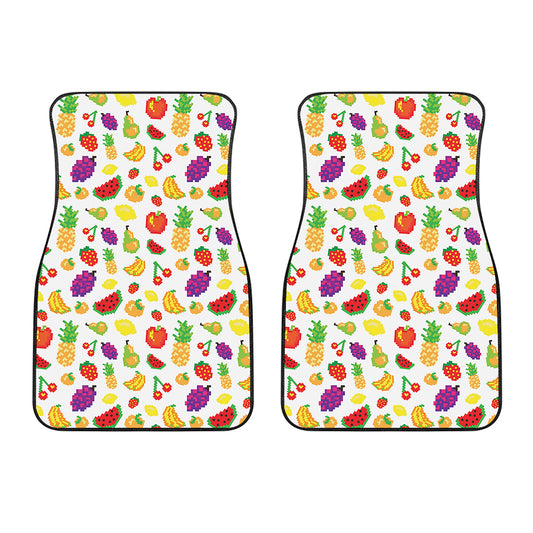 Pixel Fruits Pattern Print Front Car Floor Mats