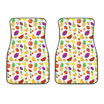 Pixel Fruits Pattern Print Front Car Floor Mats