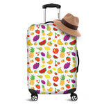 Pixel Fruits Pattern Print Luggage Cover