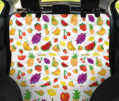 Pixel Fruits Pattern Print Pet Car Back Seat Cover