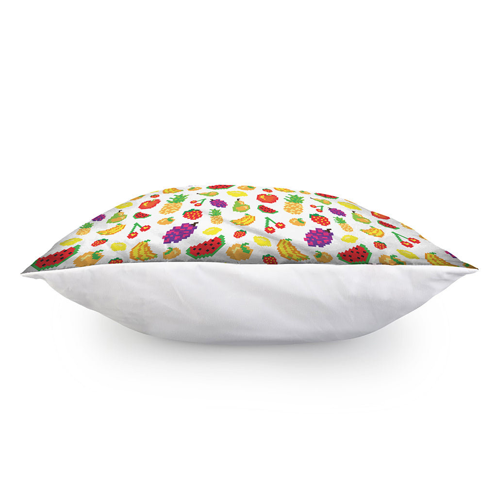 Pixel Fruits Pattern Print Pillow Cover