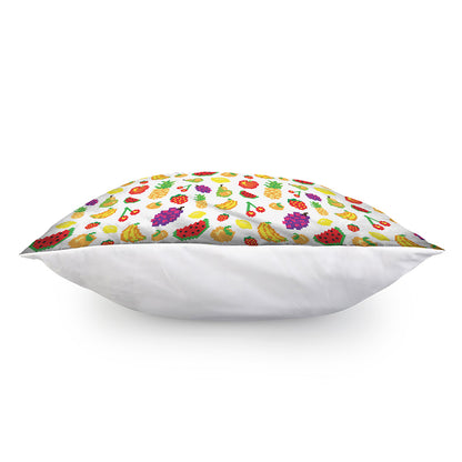 Pixel Fruits Pattern Print Pillow Cover