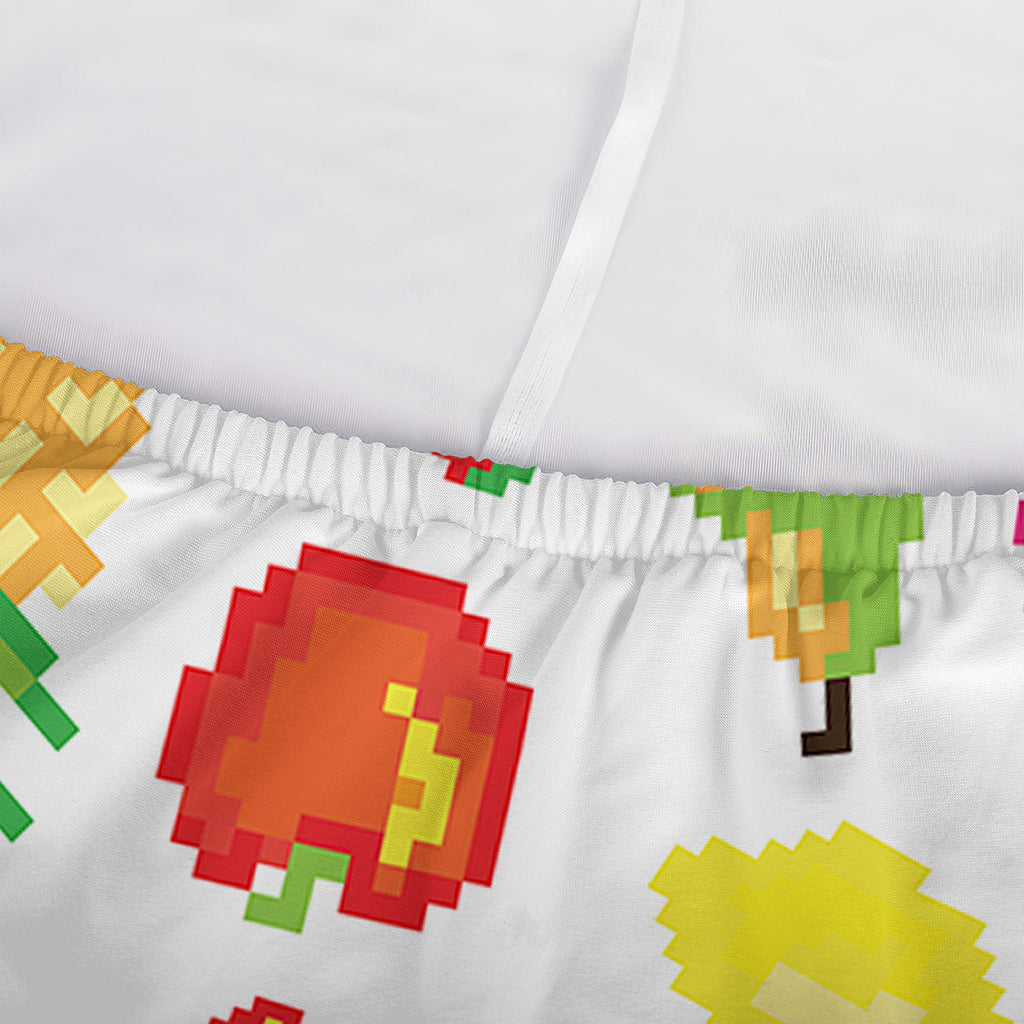 Pixel Fruits Pattern Print Sofa Cover
