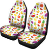 Pixel Fruits Pattern Print Universal Fit Car Seat Covers