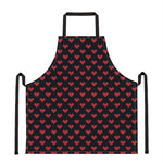 Pixel Heart Pattern Print Apron