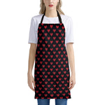 Pixel Heart Pattern Print Apron