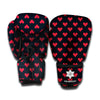 Pixel Heart Pattern Print Boxing Gloves