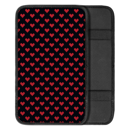 Pixel Heart Pattern Print Car Center Console Cover