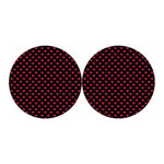 Pixel Heart Pattern Print Car Coasters