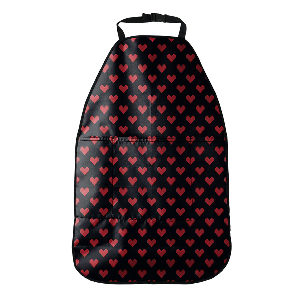 Pixel Heart Pattern Print Car Seat Organizers