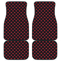 Pixel Heart Pattern Print Front and Back Car Floor Mats