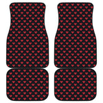 Pixel Heart Pattern Print Front and Back Car Floor Mats