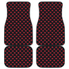 Pixel Heart Pattern Print Front and Back Car Floor Mats