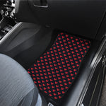 Pixel Heart Pattern Print Front and Back Car Floor Mats