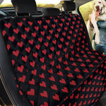 Pixel Heart Pattern Print Pet Car Back Seat Cover