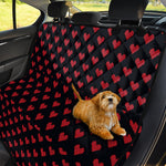 Pixel Heart Pattern Print Pet Car Back Seat Cover