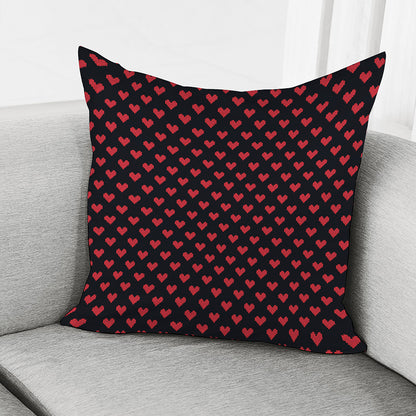 Pixel Heart Pattern Print Pillow Cover
