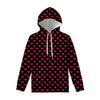 Pixel Heart Pattern Print Pullover Hoodie