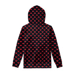 Pixel Heart Pattern Print Pullover Hoodie