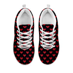 Pixel Heart Pattern Print White Sneakers