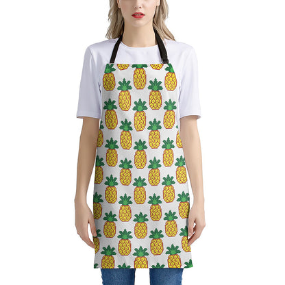 Pixel Pineapple Pattern Print Apron