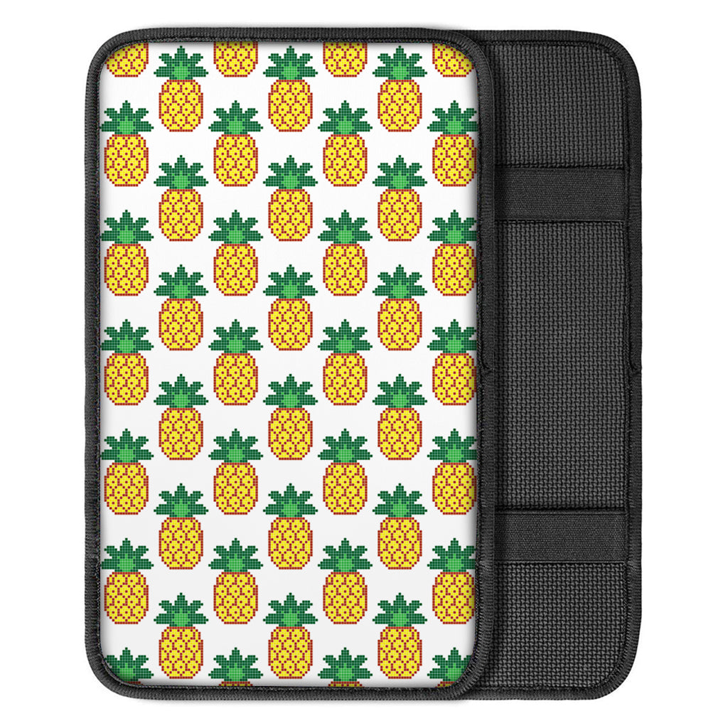 Pixel Pineapple Pattern Print Car Center Console Cover