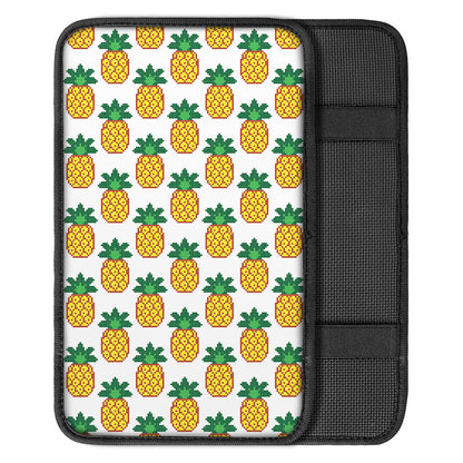 Pixel Pineapple Pattern Print Car Center Console Cover