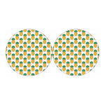 Pixel Pineapple Pattern Print Car Coasters