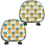 Pixel Pineapple Pattern Print Car Headrest Covers