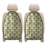 Pixel Pineapple Pattern Print Car Seat Organizers