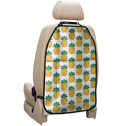 Pixel Pineapple Pattern Print Car Seat Organizers