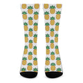 Pixel Pineapple Pattern Print Crew Socks
